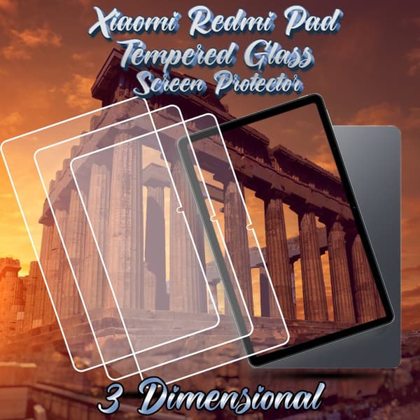 3-Pack Xiaomi Redmi Pad - Härdat Glas 9H - Super Kvalitet Skärmskydd