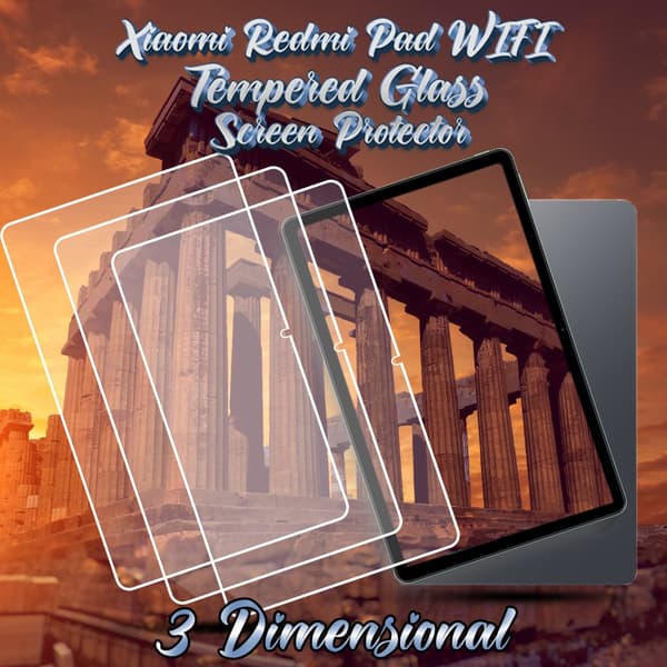 3-Pack Xiaomi Redmi Pad (WiFi) - Härdat Glas 9H - Super Kvalitet Skärmskydd