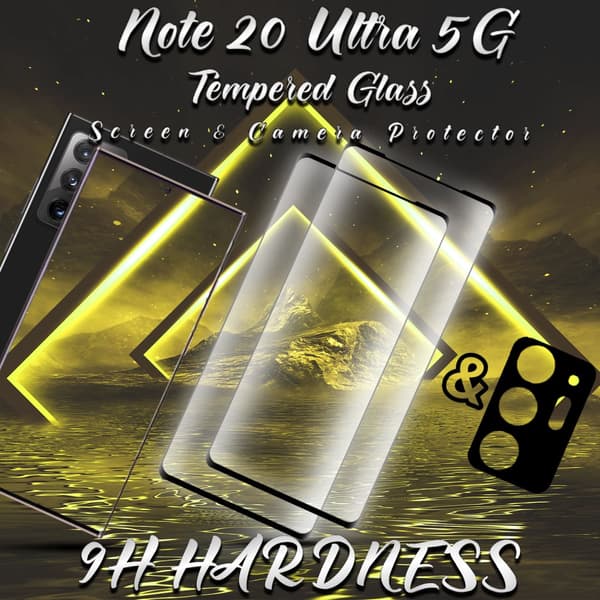 2-Pack Samsung Note 20 Ultra 5G Skärmskydd & 1-Pack linsskydd - 9H GLAS