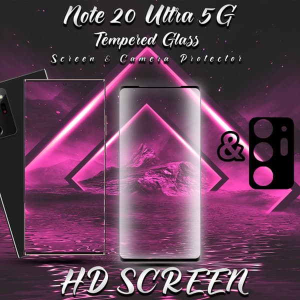 1-Pack Samsung Note 20 Ultra 5G Skärmskydd & 1-Pack linsskydd - 9H GLAS