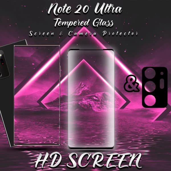 1-Pack Samsung Note 20 Ultra Skärmskydd & 1-Pack linsskydd - 9H GLAS