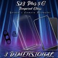 Miniatyrbild 4 av 5: 2-Pack Samsung S23 Plus 5G Skärmskydd & 1-Pack linsskydd - Härdat Glas 9H - Super kvalitet 3D