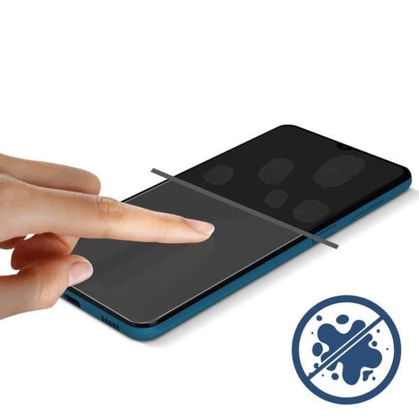 Samsung Galaxy A12 Skärmfilm - Resistent Latex - Full vidhäftning - Transparent Vit