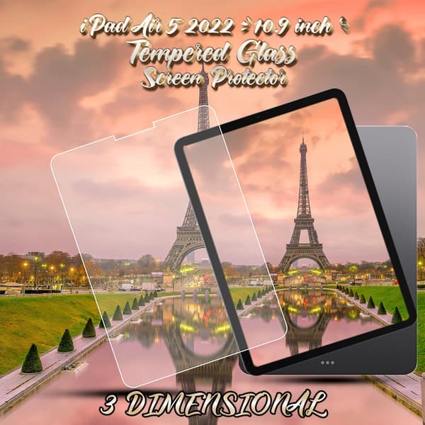 Apple iPad AIR 5 (2022 10.9 Inch) - Härdat Glas 9H - Super Kvalitet Skärmskydd
