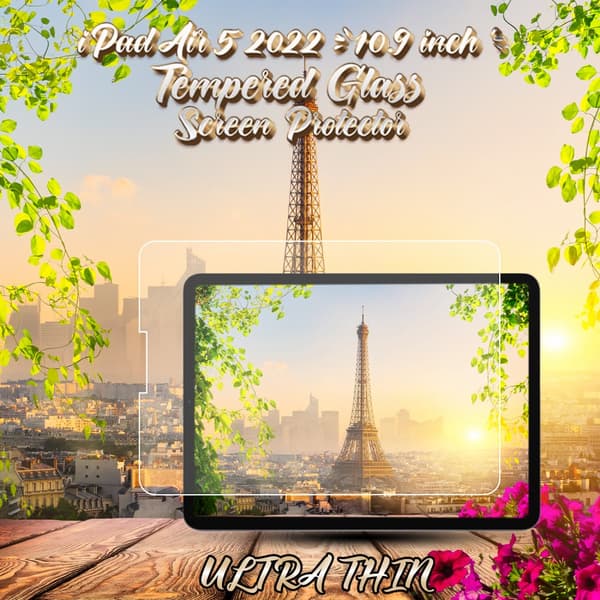 Apple iPad AIR 5 (2022 10.9 Inch) - Härdat Glas 9H - Super Kvalitet Skärmskydd