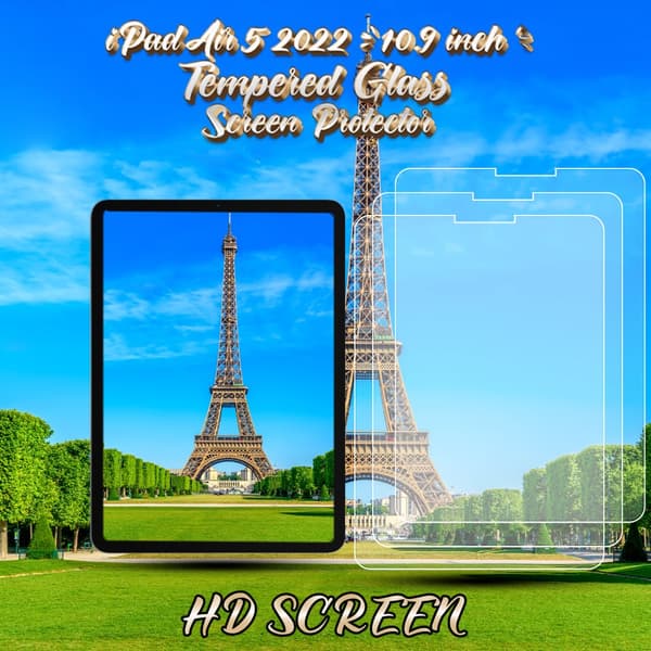 3-Pack Apple iPad AIR 5 (2022 10.9 Inch) - Härdat Glas 9H - Super Kvalitet Skärmskydd