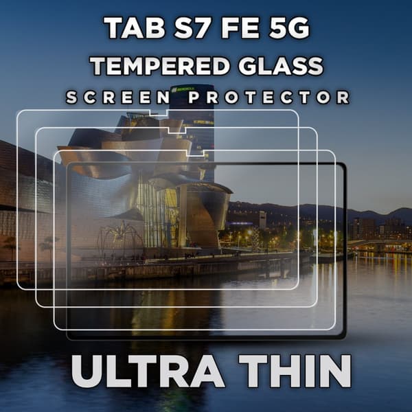 3-Pack Samsung Galaxy Tab S7 FE (5G) - Härdat Glas 9H - Super Kvalitet Skärmskydd