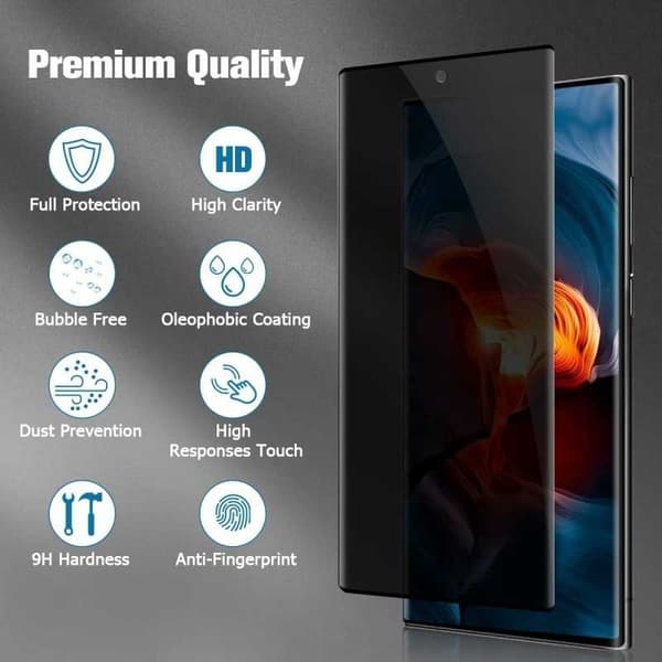 Samsung S23 Ultra Privacy Härdat glas 0.26mm 3D 9H