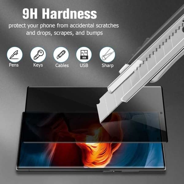Samsung S23 Ultra Privacy Härdat glas 0.26mm 3D 9H