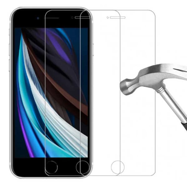 2-Pack iPhone SE Heltäckande Skärmskydd Skyddsplast Displayfilm HD