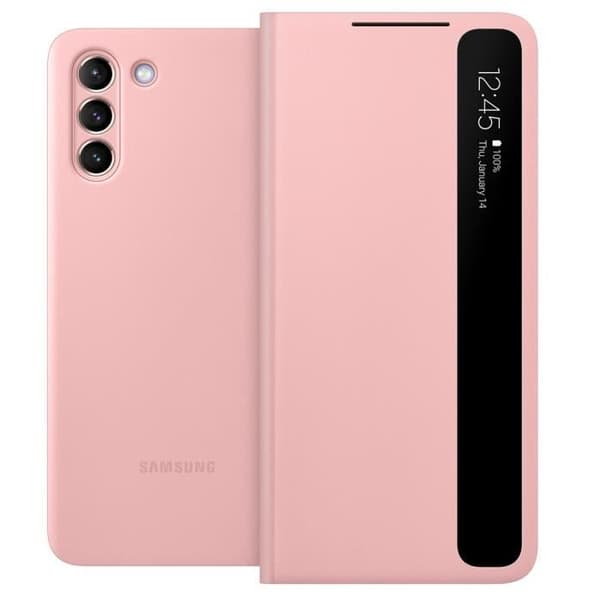Original Samsung Galaxy S21 Plus Smart Clear View Touch Window Fodral Rosa