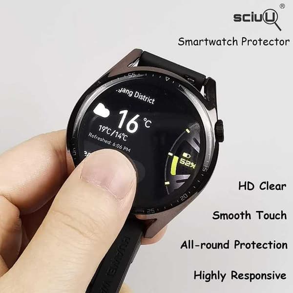 Heltäckande Skal Huawei Watch 3 46mm 9H Härdat Glas