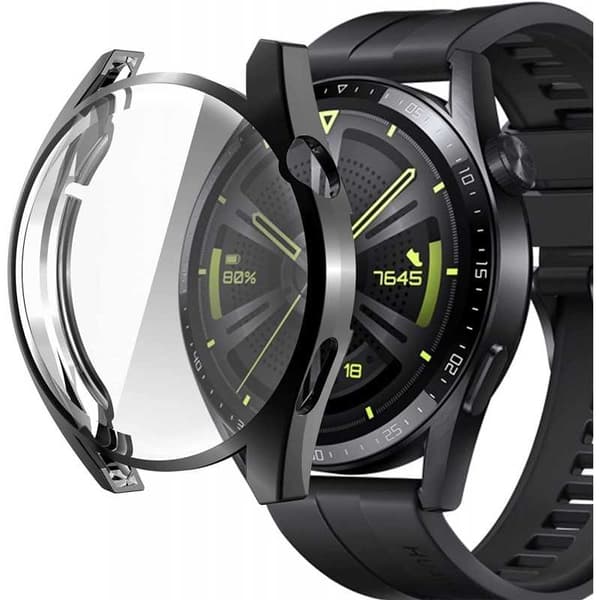 Heltäckande Skal Huawei Watch 3 46mm 9H Härdat Glas