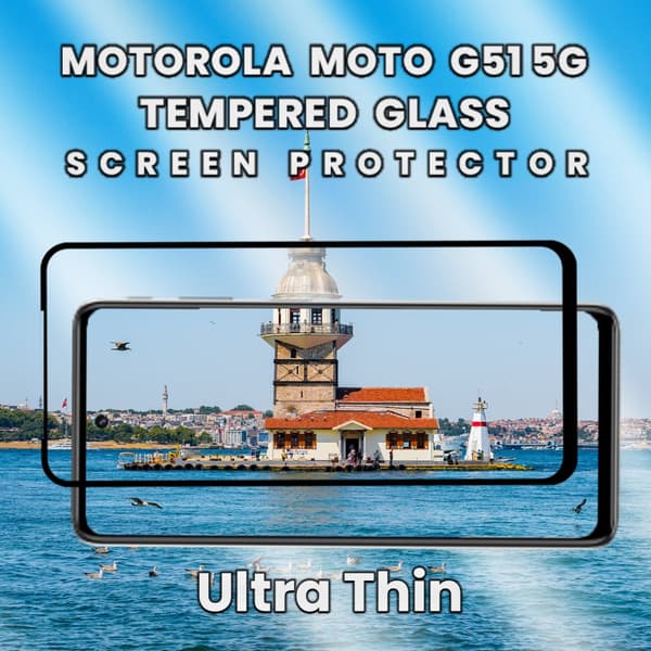 Motorola Moto G51 (5G) - Härdat Glas 9H - Super kvalitet 3D Skärmskydd
