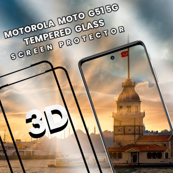 2-Pack Motorola Moto G51 (5G) - Härdat Glas 9H - Super kvalitet 3D Skärmskydd