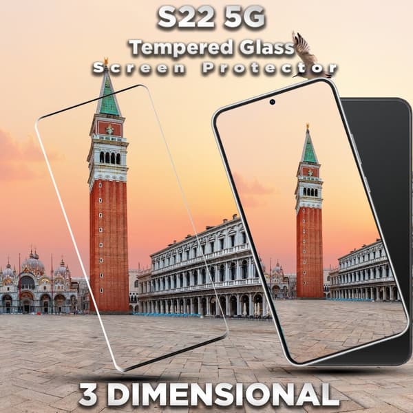 1-Pack Samsung S22 (5G) Skärmskydd - 9H Härdat Glass - 3D Super Kvalitet