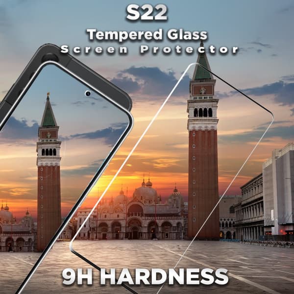 1-Pack Samsung S22 Skärmskydd - 9H Härdat Glass - 3D Super Kvalitet