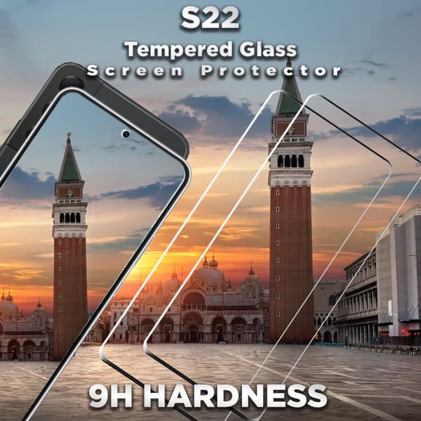 2-Pack Samsung S22 Skärmskydd - 9H Härdat Glass - 3D Super Kvalitet