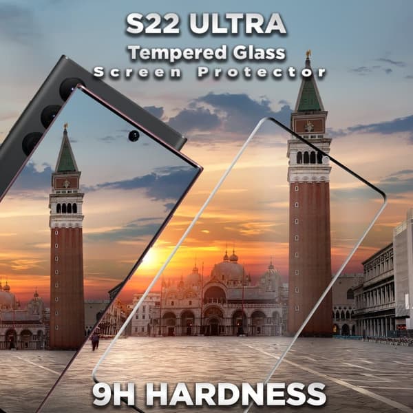1-Pack Samsung S22 Ultra Skärmskydd - 9H Härdat Glass - 3D Super Kvalitet