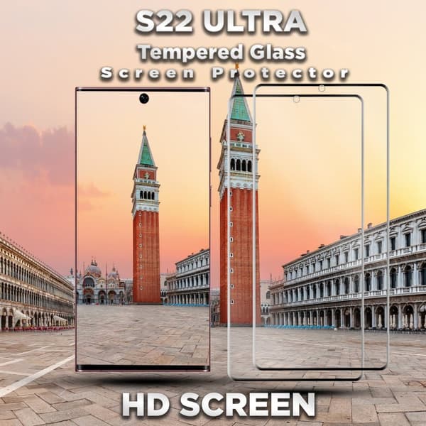 2-Pack Samsung S22 Ultra Skärmskydd - 9H Härdat Glass - 3D Super Kvalitet