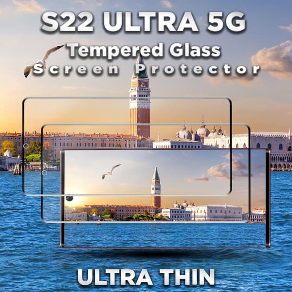 2-Pack Samsung S22 Ultra (5G) Skärmskydd - 9H Härdat Glass - 3D Super Kvalitet