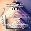 Miniatyrbild 5 av 5: 2-Pack Samsung S23 Skärmskydd & 1-Pack linsskydd - Härdat Glas 9H - Super kvalitet 3D