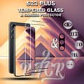 Miniatyrbild 1 av 5: 2-Pack Samsung S23 Plus Skärmskydd & 1-Pack linsskydd - Härdat Glas 9H - Super kvalitet 3D