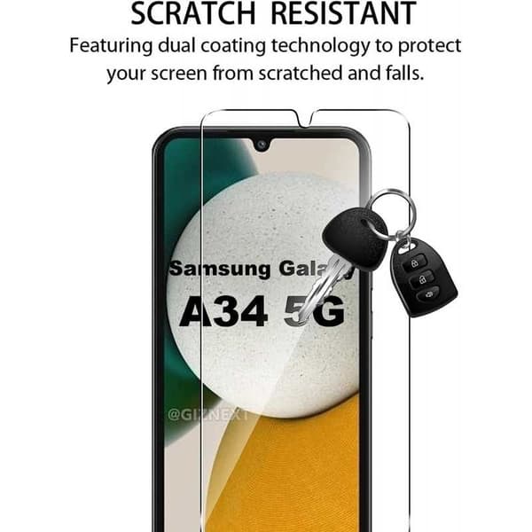 Samsung A34 5G Hærdet glas 0,26mm 2,5D 9H