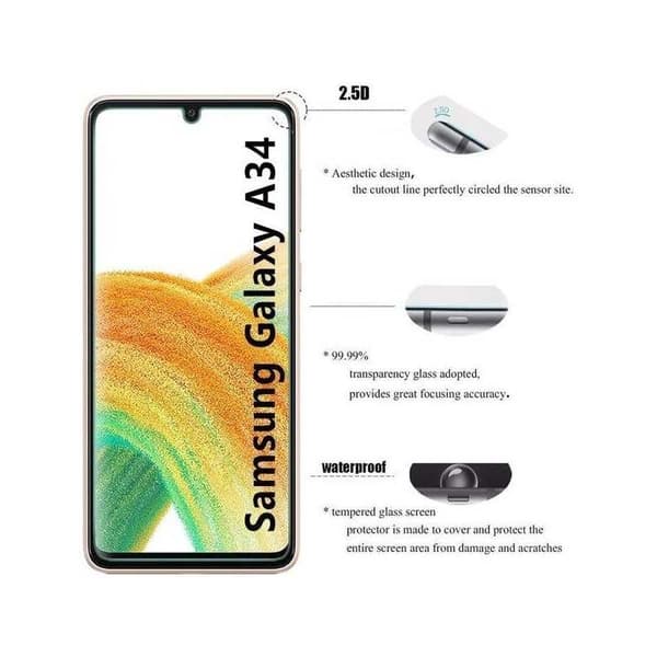 2-PACK Samsung A34 5G FullFrame® 0,26 mm 9H hærdet glas