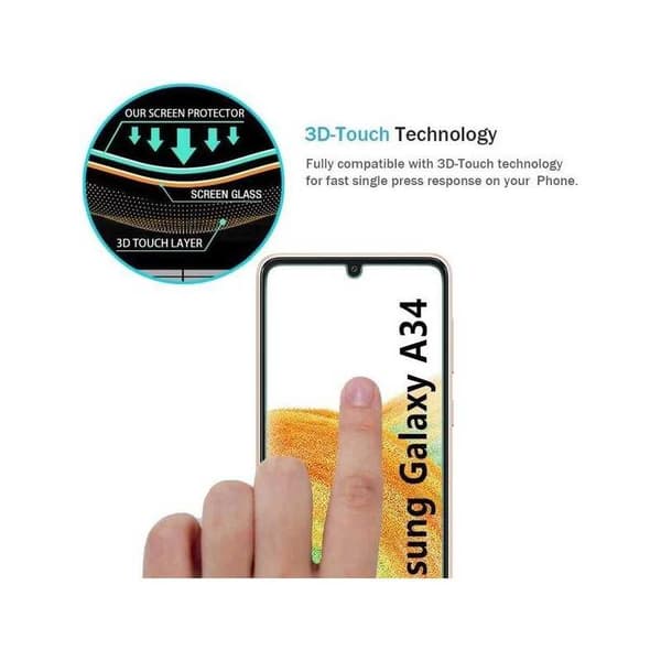 2-PACK Samsung A34 5G FullFrame® 0,26 mm 9H hærdet glas