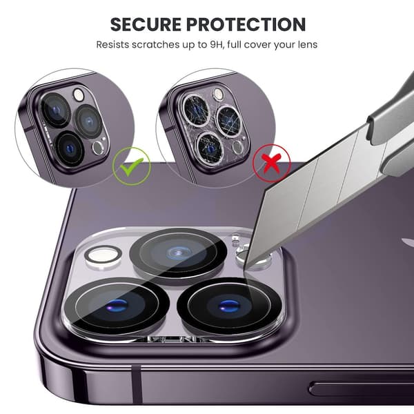 iPhone krystallklart kameraglass - Velg modell