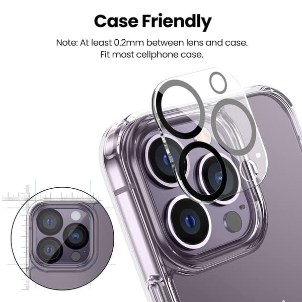 iPhone krystallklart kameraglass - Velg modell