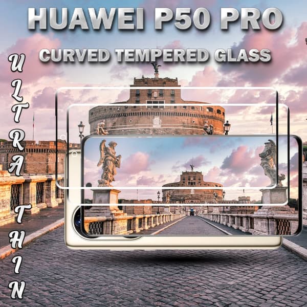 2-Pack Huawei P50 Pro - Härdat Glas 9H – 3D Super kvalitet Skärmskydd
