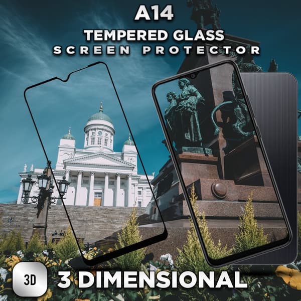 Samsung Galaxy A14 - Härdat Glas 9H - Super Kvalitet 3D Skärmskydd