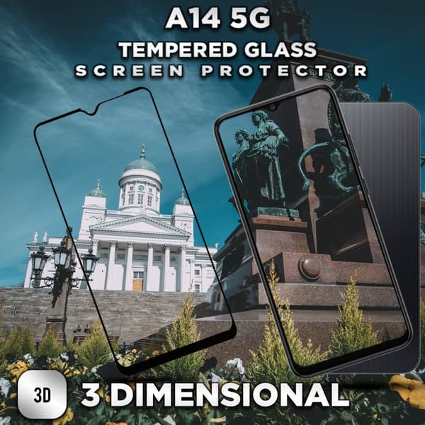 Samsung Galaxy A14 (5G) - Härdat Glas 9H - Super Kvalitet 3D Skärmskydd