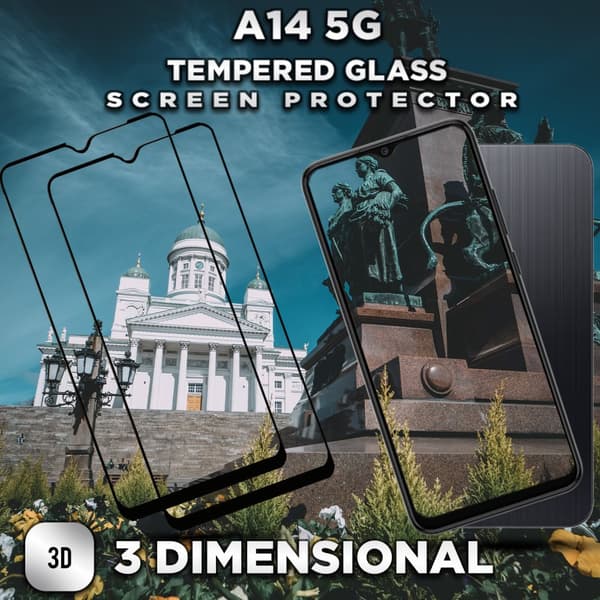 2-Pack Samsung Galaxy A14 (5G) - Härdat Glas 9H - Super Kvalitet 3D Skärmskydd