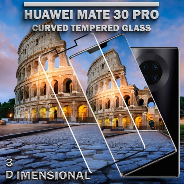 Huawei Mate 30 Pro - Härdat Glas 9H – Super kvalitet 3D Skärmskydd