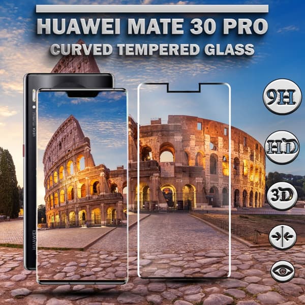 Huawei Mate 30 Pro - Härdat Glas 9H – Super kvalitet 3D Skärmskydd