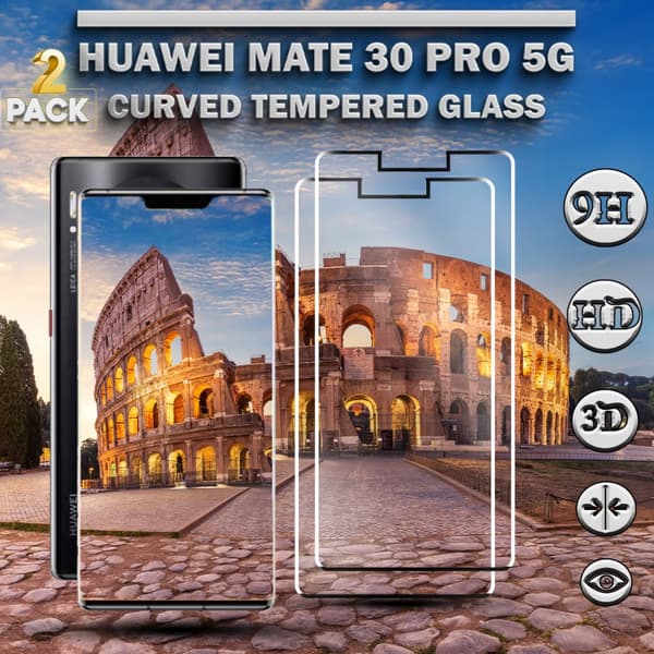 2-Pack Huawei Mate 30 Pro (5G) - Härdat Glas 9H – Super kvalitet 3D Skärmskydd