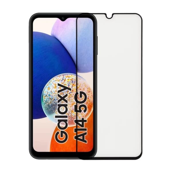 Skärmskydd Samsung Galaxy A14 (4G/5G) - 3D Härdat Glas - Svart (miljö)