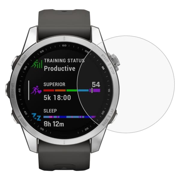 Skjermbeskytter i Herdet Glass for Garmin Fenix 7S – 9H Hardhet og HD-kvalitet