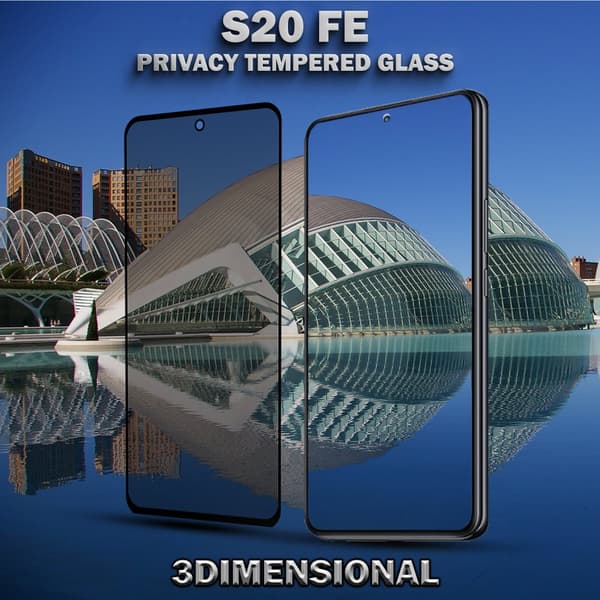 1-Pack Privacy Skärmskydd For Samsung S20 FE - Härdat Glas 9H - Super Kvalitet 3D