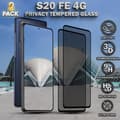 Miniatyrbild 1 av 6: 2-Pack Privacy Skärmskydd For Samsung S20 FE (4G) - Härdat Glas 9H - Super Kvalitet 3D