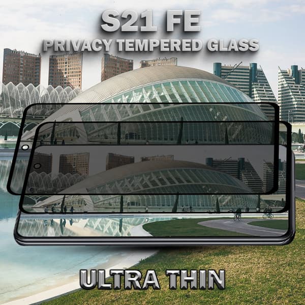 2-Pack Privacy Skärmskydd For Samsung S21 FE - Härdat Glas 9H - Super Kvalitet 3D