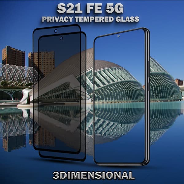 2-Pack Privacy Skärmskydd For Samsung S21 FE (5G) - Härdat Glas 9H - Super Kvalitet 3D