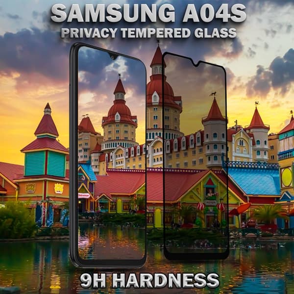 1-Pack Privacy Skärmskydd For Samsung A04S - Härdat Glas 9H - Super Kvalitet 3D
