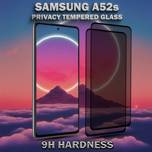2-Pack Privacy Skärmskydd For Samsung A52S - Härdat Glas 9H - Super Kvalitet 3D