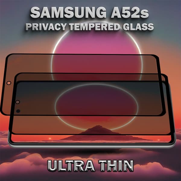 2-Pack Privacy Skärmskydd For Samsung A52S - Härdat Glas 9H - Super Kvalitet 3D