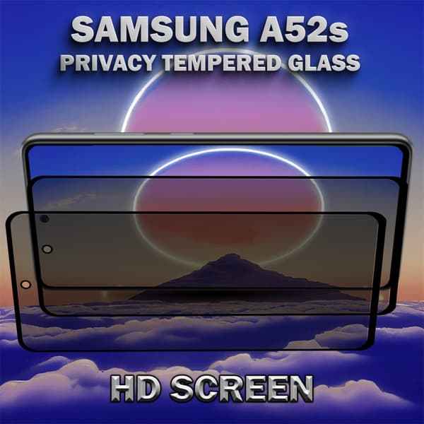 2-Pack Privacy Skärmskydd For Samsung A52S - Härdat Glas 9H - Super Kvalitet 3D