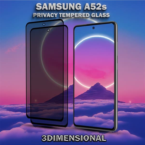 2-Pack Privacy Skärmskydd For Samsung A52S - Härdat Glas 9H - Super Kvalitet 3D